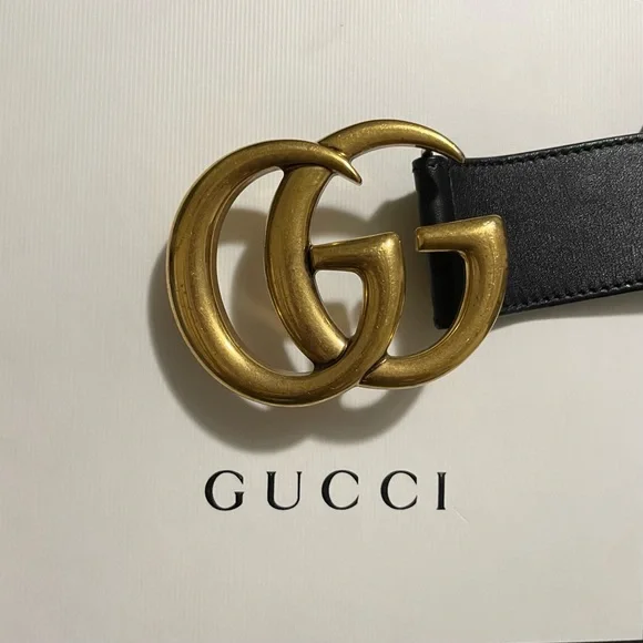 Gucci | Accessories | Gucci Leather Belt With Double G  display picture 1